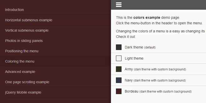 Mmenu - creating slick, app look-alike sliding menus