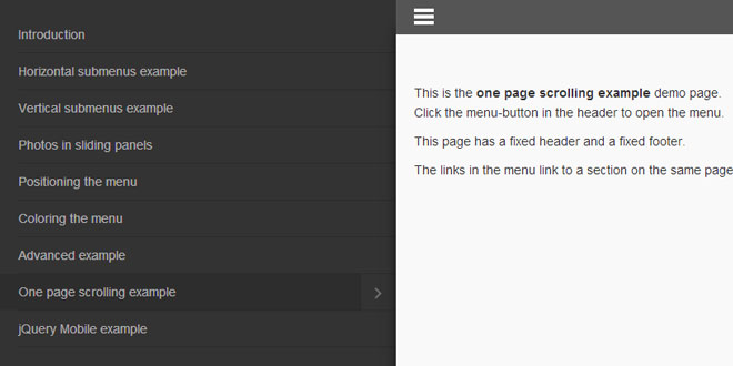 Mmenu - creating slick, app look-alike sliding menus