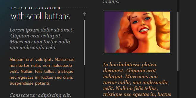 jQuery custom content scroller
