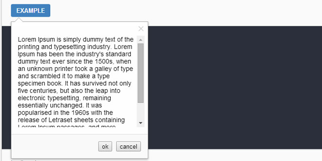 popModal - Showing tooltips, titles, modal dialogs and etc