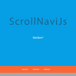 ScrollNaviJs - Fix navigation on top after scroll second section