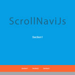 ScrollNaviJs - Fix navigation on top after scroll second section