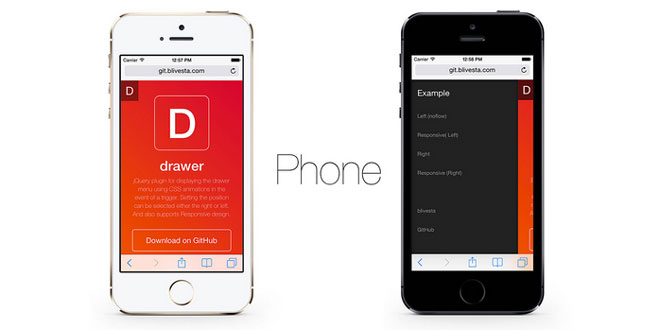 Drawer -  Displaying the drawer menu using CSS animations