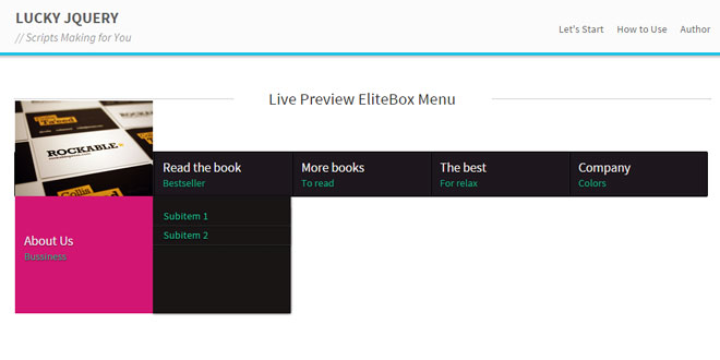 Elite Box Menu