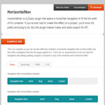 HorizontalNav - horizontal navigation to fit the full width