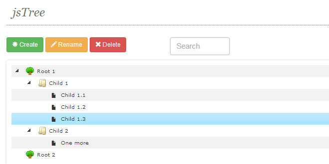 jsTree - Provides interactive trees