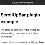 Scroll up bar Plugin