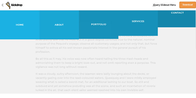 jQuery Slideout Menu