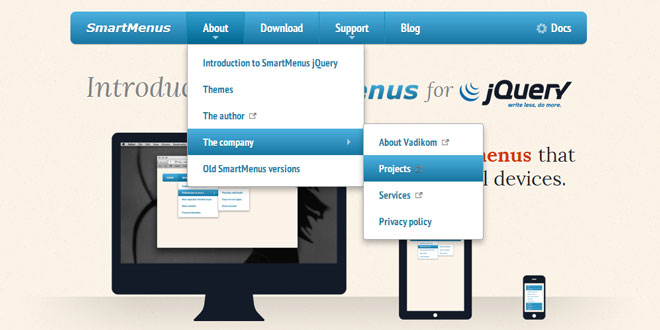 SmartMenus jQuery
