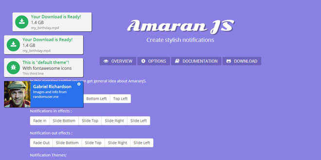 Amaran JS - Create stylish notifications