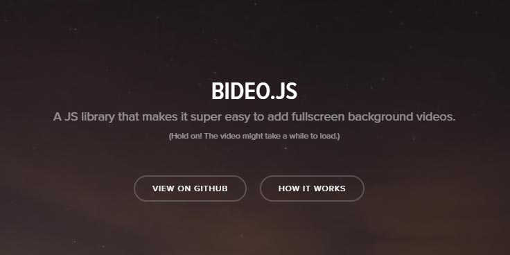 BIDEO.JS HTML5 Background Video