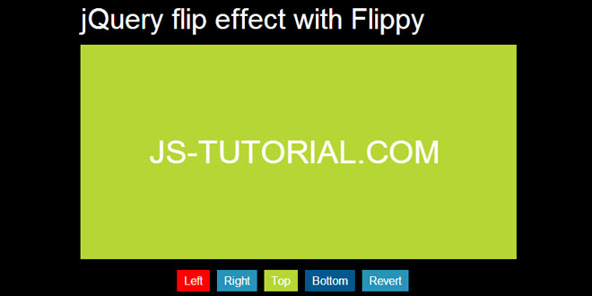 Flippy - jQuery flip effect plugin