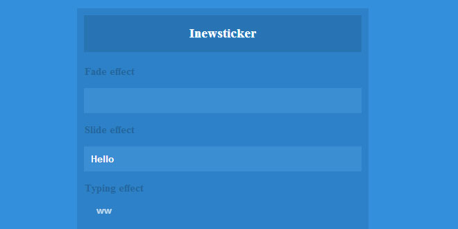 Inewsticker - A jQuery news ticker with effects