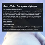 jQuery Video Background plugin