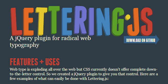 Lettering.js - radical web typography