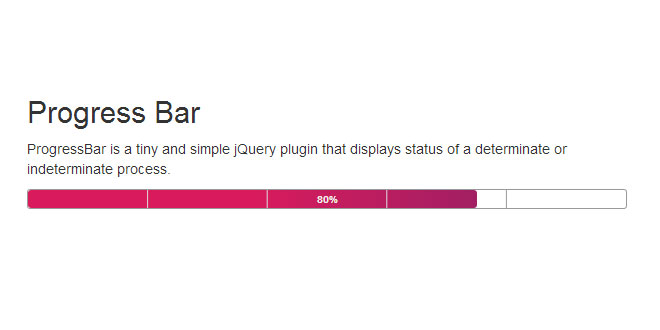 Progress Bar - Tiny and simple jQuery plugin