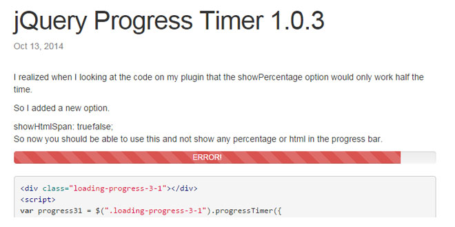 jQuery Progress timer