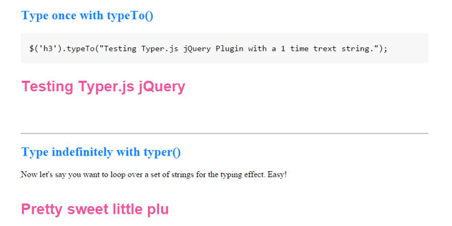 jQuery.typer.js - Slick typing effect