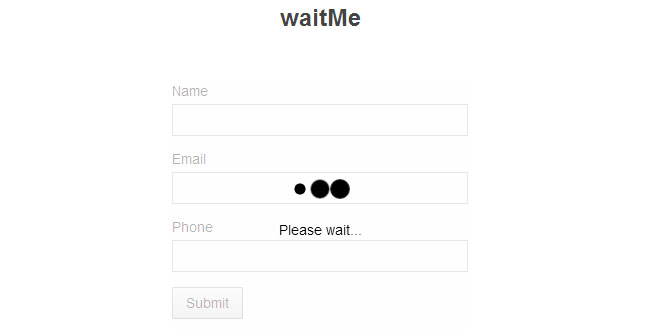 waitMe - Easy creating loading css3 animations