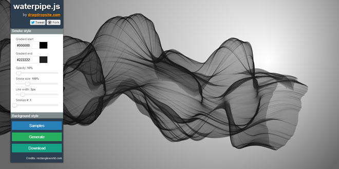 Waterpipe.js - smoky backgrounds generator