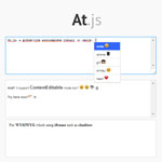 At.js - Add Github like mentions autocomplete