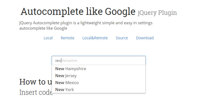 Autocomplete like Google