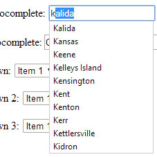 jQuery Autocomplete plugin