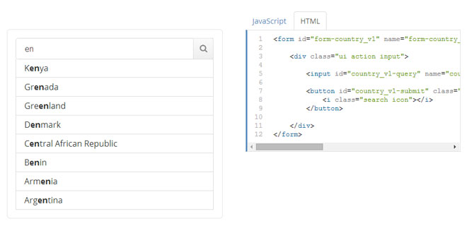 jQuery Typeahead Search plugin
