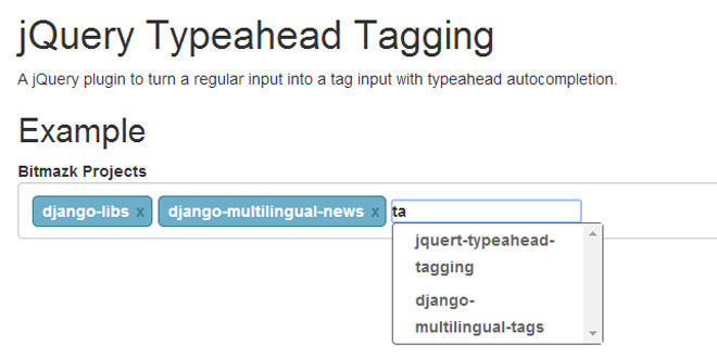 jQuery Typeahead Tagging