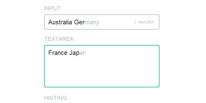 Tabcomplete - Tab completion for inputs and textareas