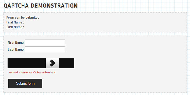 QapTcha : jQuery captcha system
