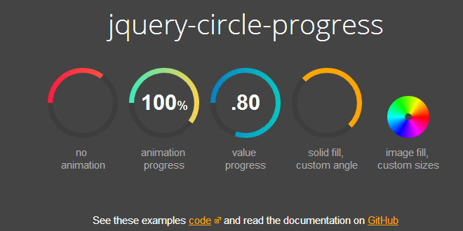 jQuery Circle Progress - Draw animated circular progress bars
