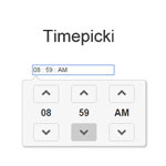 Timepicki - free Time picker jquery plugin