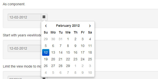 Datepicker for Bootstrap