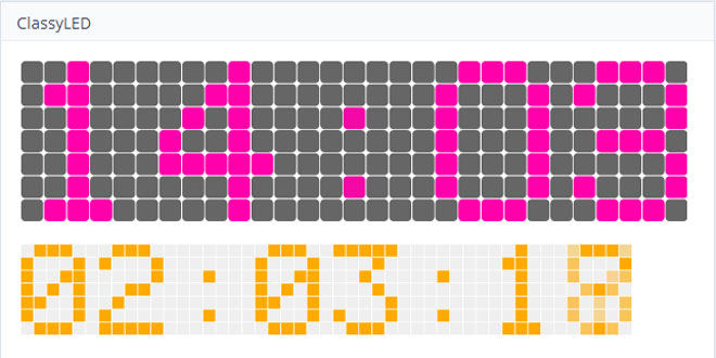 ClassyLED - Countdown, a clock or as a random numbers