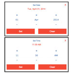 DateTime Picker - Responsive flat design