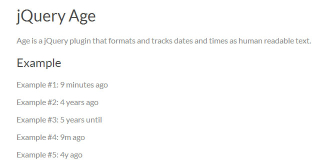 jQuery Age