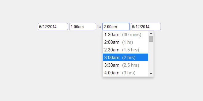 jQuery Timepicker