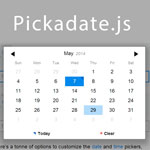 Pickadate.js - Date & time input picker