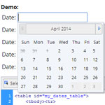 Responsive JavaScript Calendar Component