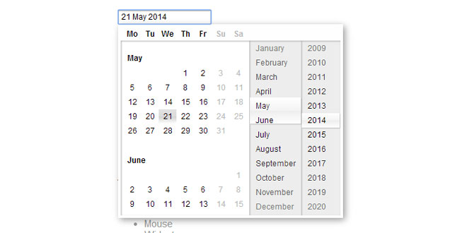 Rich date picker - Pretty datepicker plugin for jquery