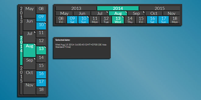jQuery Sharp calendar pluggin
