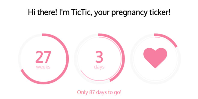 Tictic- Javascript pregnancy ticker