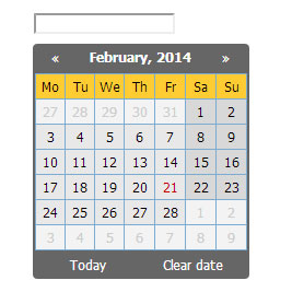 Zebra Datepicker