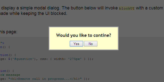 jQuery BlockUI Plugin