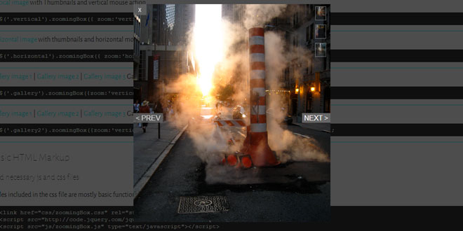 Zoomingbox : jQuery lightbox