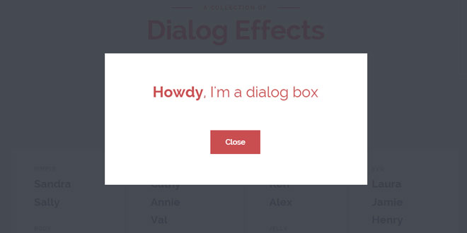 Inspiration for dialog effects