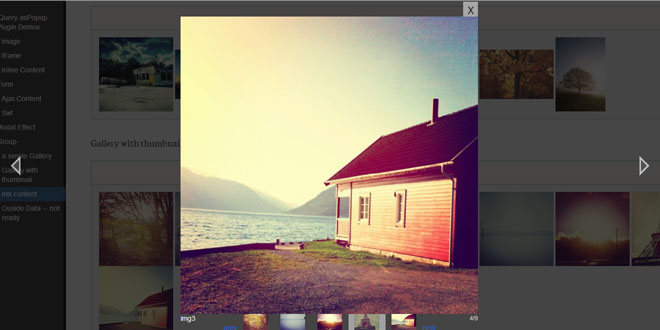 jQuery popup -  Popup a lightbox in the web page