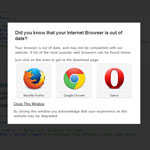jReject - Display a popup based on a the browser