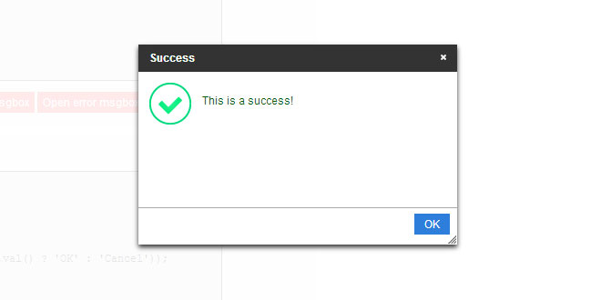 jQuery msgbox